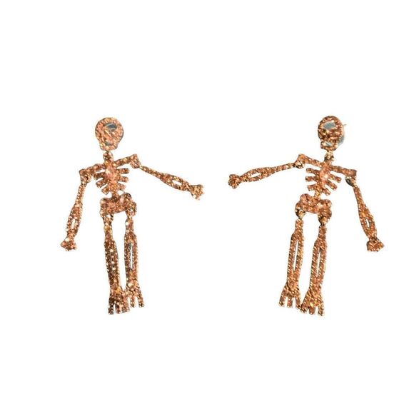 Whimsical Dancing Skeleton Earrings - Picture 1 of 11